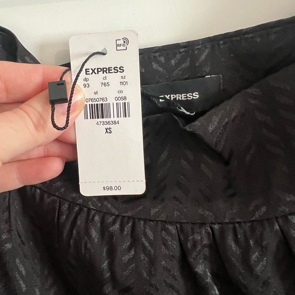 Express Black Asymmetrical Ruffle Skirt - Picture 3 of 3